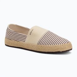 Espadryle damskie GANT Raffiaville. Brązowe espadryle Gant, bez wzorów, z materiału, eleganckie, bez obcasa. Za 219.99 zł.