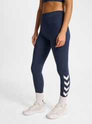 Damskie legginsy Hummel Pulse Logo MW. Niebieskie legginsy Hummel, bez wzorów, z bawełny, eleganckie. Za 137.50 zł.