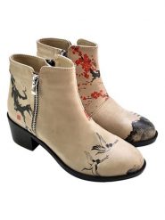 Goby Botki w kolorze beżowym ze wzorem rozmiar: 37. Brązowe botki Goby, bez wzorów, z materiału, eleganckie, z okrągłym noskiem, bez obcasa, bez zapięcia. Za 347.99 zł.