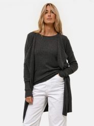 Just Cashmere Kaszmirowy kardigan "Brooke" w kolorze antracytowym rozmiar: M. Czarne swetry Just Cashmere, m, bez wzorów, z kaszmiru, bez ramiączek. Za 334.60 zł.