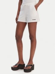 Guess Szorty sportowe E6GD01 KCRZ1 Biały Relaxed Fit. Białe szorty sportowe Guess, z aplikacjami, z bawełny. Za 179.99 zł.