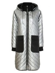 TicketWOMAN Płaszcz przejściowy w kolorze srebrnym rozmiar: 34. Szare płaszcze TicketWOMAN, bez wzorów, bez kaptura. Za 274.99 zł.