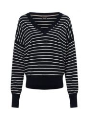 BOSS Sweter z zawartością kaszmiru - Felinke Kobiety Kaszmir niebieski|biały, S. Białe swetry Boss, s, bez wzorów, z kaszmiru, bez ramiączek. Za 649.95 zł.