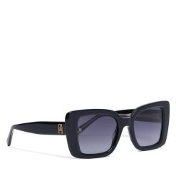 Okulary przeciwsłoneczne Tommy Hilfiger. Czarne okulary przeciwsłoneczne Tommy Hilfiger, bez wzorów. Za 779.99 zł.