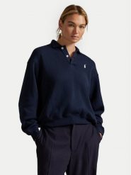 Polo Ralph Lauren Bluza 211971756001 Granatowy Relaxed Fit. Niebieskie bluzy Polo Ralph Lauren, xl, bez wzorów, z bawełny, bez ramiączek, bez kaptura. Za 819.99 zł.