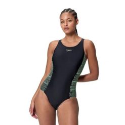 Strój kąpielowy damski Speedo Placement Medalist. Czarne stroje jednoczęściowe Speedo, bez wzorów, sportowe. Za 195.49 zł.