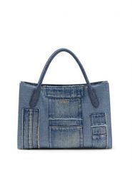 Guess Torebka 181051 Niebieski. Niebieskie shopper bag Guess, z aplikacjami, bez dodatków. Za 679.99 zł.