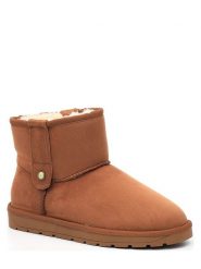 ISLAND BOOT Botki zimowe "Christie" w kolorze jasnobrązowym rozmiar: 36. Brązowe botki Island Boot, bez wzorów, z materiału, bez obcasa, bez zapięcia. Za 142.53 zł.
