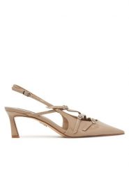 Steve Madden Czółenka Liana SM11003386 Brązowy. Brązowe czółenka Steve Madden, bez wzorów, ze skóry, bez obcasa, bez zapięcia. Za 389.99 zł.