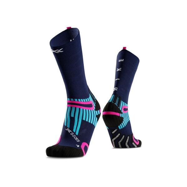 Skarpetki X-Socks Anatomix Crew. Niebieskie skarpetki X-Socks, bez wzorów. Za 169.99 zł.