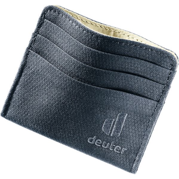 Portfel deuter Card. Czarne portfele Deuter, bez wzorów, z materiału. Za 73.99 zł.