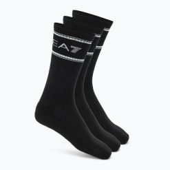 Skarpety EA7 Emporio Armani Train Socks Sponge 3. Czarne skarpetki EA7 Emporio Armani, bez wzorów, z bawełny. Za 149.99 zł.