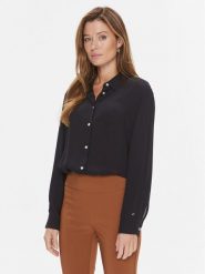 Tommy Hilfiger Koszula WW0WW40359 Granatowy Relaxed Fit. Niebieskie koszule Tommy Hilfiger, bez wzorów, z wiskozy, bez kołnierzyka, bez ramiączek. Za 839.99 zł.