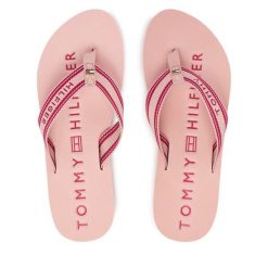 Japonki Tommy Hilfiger. Czerwone japonki Tommy Hilfiger, bez wzorów. Za 169.99 zł.