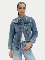 DeeZee Kurtka jeansowa Turin 24M-05 Granatowy Regular Fit. Niebieskie kurtki DeeZee, m, bez wzorów, z bawełny, bez kaptura. Za 179.99 zł.