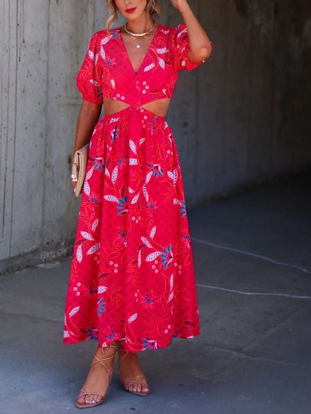 LA Angels Sukienka w kolorze czerwonym rozmiar: M. Czerwone sukienki LA Angels, m, bez wzorów, bez kołnierzyka, bez ramiączek, maxi. Za 154.07 zł.