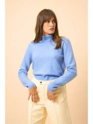 Just Cashmere Kaszmirowy golf "Udny" w kolorze błękitnym rozmiar: L. Niebieskie swetry Just Cashmere, l, bez wzorów, z kaszmiru, bez ramiączek. Za 374.19 zł.