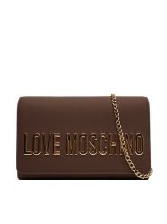 LOVE MOSCHINO Torebka JC4103PP1NKD0301 Brązowy. Brązowe kopertówki Love Moschino, bez wzorów, ze skóry, wizytowe, bez dodatków. Za 519.99 zł.