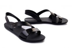 IPANEMA VIBE Sandal Fem 82429 black/glitter black, sandały damskie. Czarne sandały Ipanema, bez wzorów, bez obcasa, bez zapięcia. Za 139.90 zł.