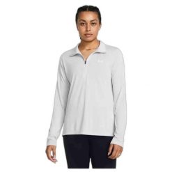 Bluza treningowa damska UA Tech™ UA Tech™ Twist ½ Zip Under Armour 1384225. Szare bluzy Under Armour, bez wzorów, z poliesteru, sportowe, bez ramiączek, bez kaptura. Za 179.99 zł.