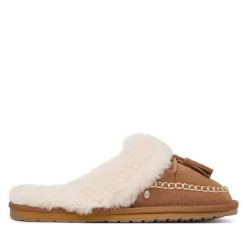 Kapcie EMU Australia. Brązowe kapcie Emu Australia, bez wzorów. Za 384.99 zł.