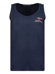 Geographical Norway Top "Jupette" w kolorze granatowym rozmiar: L. Niebieskie topy Geographical Norway, l, bez wzorów, z bawełny, bez kołnierzyka, bez ramiączek. Za 41.88 zł.