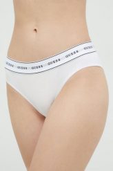 Guess figi kolor biały. Białe figi Guess, z aplikacjami, z bawełny. Za 109.99 zł.