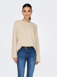 ONLY Sweter w kolorze beżowym rozmiar: S. Brązowe swetry ONLY, s, bez wzorów, bez ramiączek. Za 88.02 zł.
