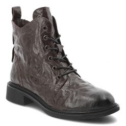 Botki damskie Artiker, skórzane z marszczoną cholewką na płąskim obcasie i okrągłym noskiem, brązowe, 57C1005. Brązowe botki Artiker, bez wzorów, ze skóry, klasyczne, z okrągłym noskiem, przed kolano, bez obcasa, na płaskiej podeszwie, bez zapięcia. Za 249.00 zł.