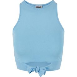 Womens/Ladies Front Knot Crop Top. Niebieskie topy Urban Classics, xs, bez wzorów, casualowe, bez kołnierzyka, bez ramiączek. Za 68.99 zł.