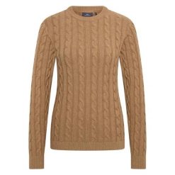 Sweter damski HV Polo Tally. Brązowe swetry HV POLO, na zimę, bez wzorów, bez ramiączek. Za 382.50 zł.