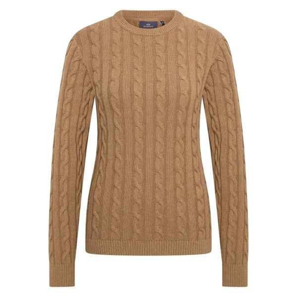 Sweter damski HV Polo Tally. Brązowe swetry HV POLO, na zimę, bez wzorów, bez ramiączek. Za 382.50 zł.