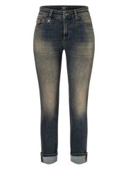 MAC Dżinsy "Rich" - Slim fit - w kolorze granatowym rozmiar: 32/L30. Niebieskie jeansy MAC, l, z aplikacjami, ze skóry, klasyczne. Za 189.74 zł.