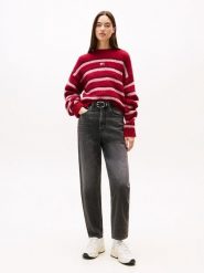 TOMMY JEANS Dżinsy - Mom fit - w kolorze antracytowym rozmiar: W29/L28. Czarne jeansy Tommy Jeans, l, z aplikacjami, z jeansu, klasyczne. Za 275.40 zł.