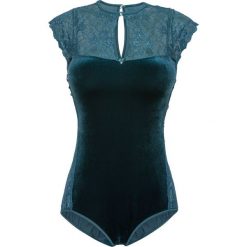 Body aksamitne Premium bonprix niebieskozielony. Body i gorsety marki bonprix. Za 129.99 zł.