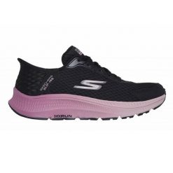 Buty Skechers Slip ins Go Run Consistent 2.0 Cameroon W 128627-BKMV czarne. Czarne buty treningowe bez wzorów, bez zapięcia. Za 517.53 zł.