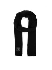 Calvin Klein Szalik Emblem LV04D8014G Czarny. Czarne szaliki i kominy Calvin Klein, bez wzorów, z kaszmiru. Za 599.99 zł.