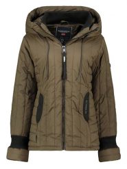 Geographical Norway Kurtka pikowana "Bitia" w kolorze khaki rozmiar: S. Brązowe kurtki Geographical Norway, s, bez wzorów, bez kaptura. Za 192.45 zł.