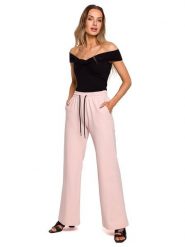 Made of emotion Spodnie dresowe w kolorze jasnoróżowym rozmiar: M. Różowe spodnie dresowe Made Of Emotion, bez wzorów, z dresówki. Za 59.99 zł.