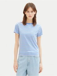 Tom Tailor Denim T-Shirt 1035867 Niebieski Boxy Fit. Niebieskie t-shirty TOM TAILOR DENIM, m, bez wzorów, z bawełny, bez kołnierzyka, bez ramiączek. Za 59.99 zł.