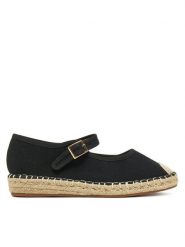 DeeZee Espadryle Q88-512-1 Czarny. Czarne espadryle DeeZee, bez wzorów, z materiału, bez obcasa. Za 119.99 zł.