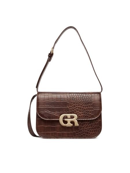 Gino Rossi Torebka CEO-LINA-KQ44-CROCCO Brązowy. Brązowe torebki klasyczne Gino Rossi, bez wzorów, z materiału, bez dodatków. Za 169.99 zł.