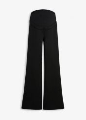 Legginsy ciążowe z wygodnego materiału punto di roma. Czarne legginsy bonprix, bez wzorów. Za 149.99 zł.