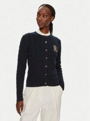 Lauren Ralph Lauren Kardigan 200932225002 Granatowy Slim Fit. Niebieskie swetry Lauren Ralph Lauren, s, bez wzorów, z bawełny, bez ramiączek. Za 789.99 zł.