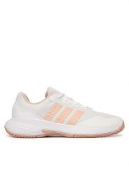 Adidas Buty do tenisa Gamecourt 2 KI0785 Biały. Białe buty treningowe adidas, bez wzorów, z materiału, bez zapięcia, tenisowe. Za 299.99 zł.