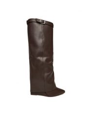 Steve Madden Kozaki Corenne SM11003418 Brązowy. Brązowe kozaki Steve Madden, bez wzorów, ze skóry, bez obcasa, na koturnie, bez zapięcia. Za 1,099.00 zł.