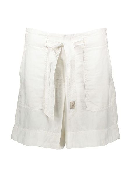 Herrlicher Lniane szorty "Nikole" w kolorze białym rozmiar: W26. Białe szorty Herrlicher, bez wzorów, ze lnu. Za 180.06 zł.