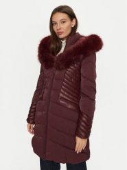 Guess Kurtka puchowa New Oxana W4BL61 WGLZ0 Bordowy Regular Fit. Czerwone kurtki Guess, xs, z aplikacjami, z puchu, bez kaptura. Za 519.99 zł.