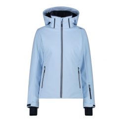 Kurtka damska narciarska CMP 34W3976. Niebieskie kurtki narciarskie CMP, l, bez wzorów, z poliesteru, z kapturem, narciarskie. Za 549.99 zł.