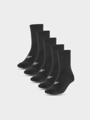 4F Skarpetki długie (5-pack) damskie - czarne 39-42. Czarne skarpetki 4f, bez wzorów, z dresówki. Za 69.99 zł.